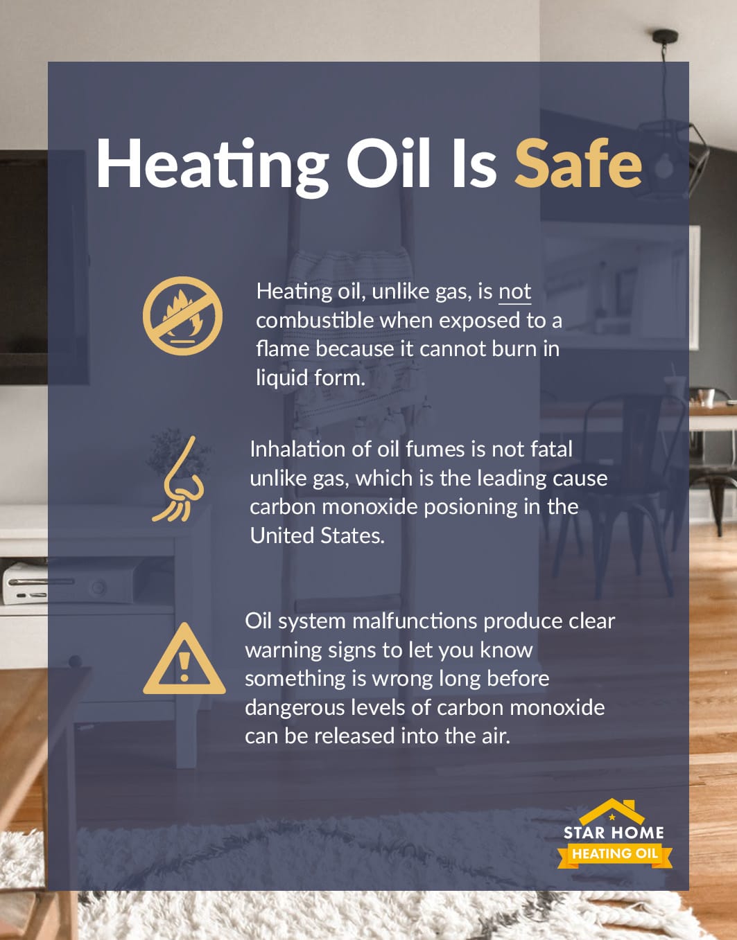 Heating oil is safe